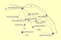 A map of the main border towns